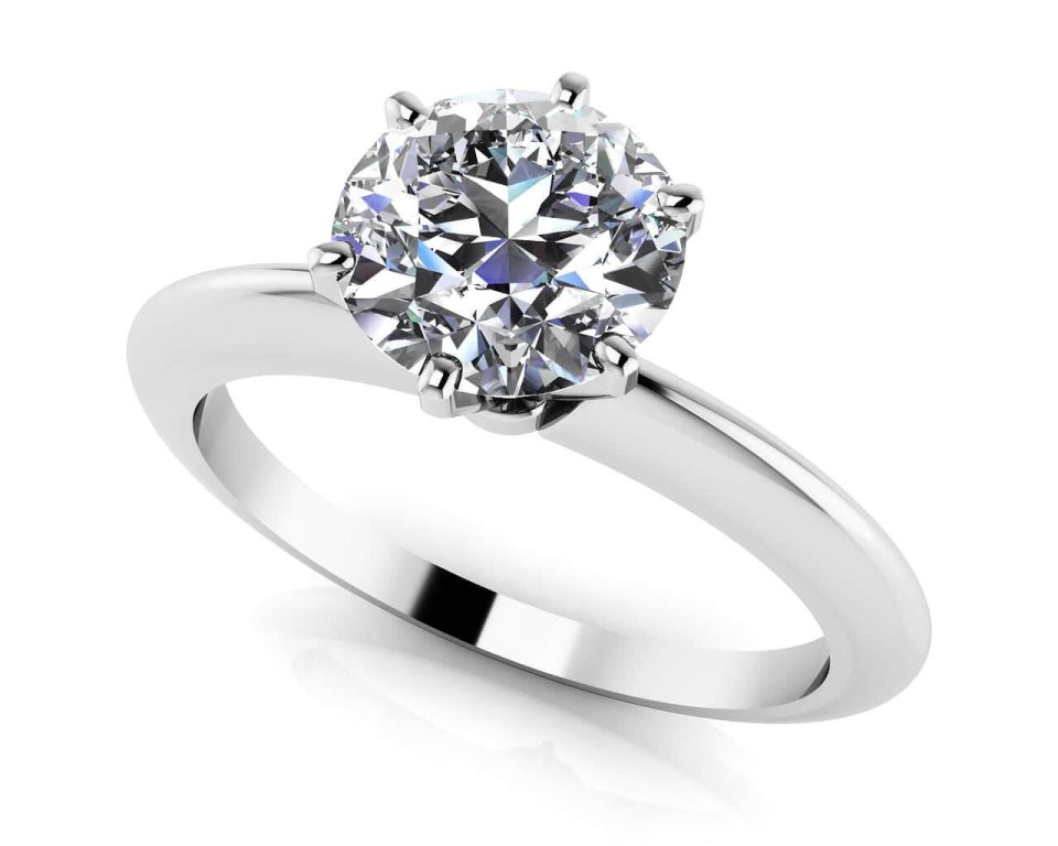 Classic Solitaire Round Diamond Ring